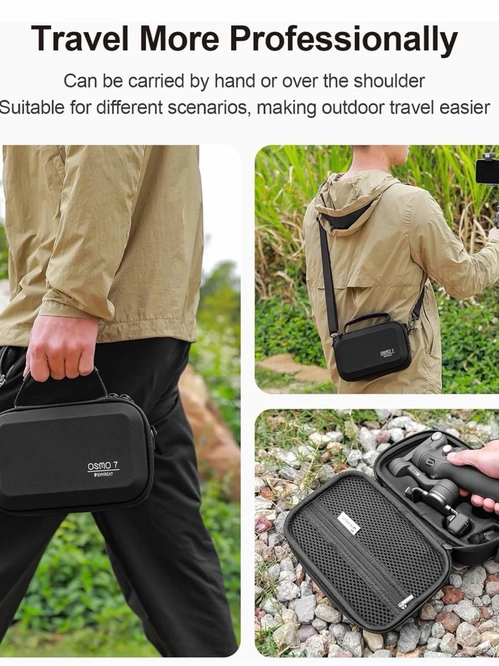 New SKYTREAT Black Gimbal Case ONLY  for Handheld Stabilizer DJI Osmo Mobile 7P